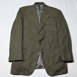 Hickey Freeman 42R Green Herringbone Tweed Blazer Suit Jacket Sport Coat - Picture 1 of 12