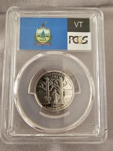2001 S 25C Silver Vermont Quarter PCGS PR70DCAM - Picture 1 of 2