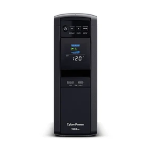 CyberPower PFC Sinewave 1500VA UPS 12-Outlets Black (CP1500PFCLCD) - Picture 1 of 7