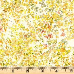Blooming Memories Petals Yellow Floral 90963-50 Cotton Fabric FIGO By half yard - Picture 1 of 1