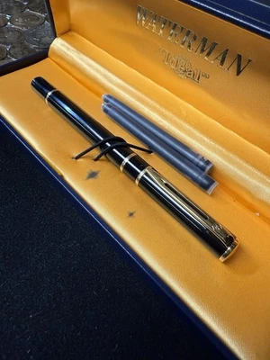 Vintage Waterman Laureat Black Fountain Pen Medium Steel Nib - Image 1 of 4