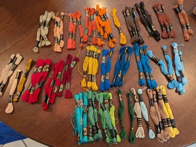 Anchor Embroidery Floss Lot of 70+ Many Different Colors Full Skeins Susan Bates - Image 1 of 4