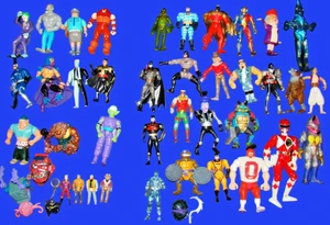 40 figuras de acción 80 90 40 uds. con raro TMNT Power Rangers X Men - Imagen 1 de 13