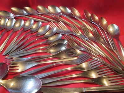 Lote de 50 cubiertos vintage de acero inoxidable SEARS 1960’s Ronvik Tradition EE. UU. Foto 1 de 4