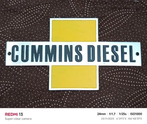 Placa de calcomanía insignia emblema CUMMINS DIÉSEL vintage de aleación decorativa - Imagen 1 de 6