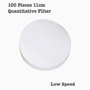100Pcs Slow Speed Quantitative Filter Paper 11cm Filtration Chemistry Laboratory - Picture 1 of 1