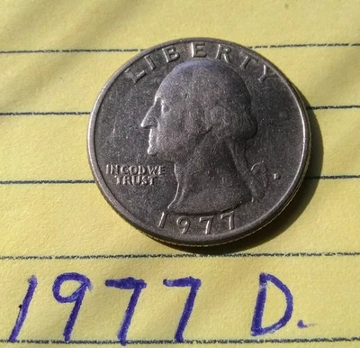 1977 D Washington Quarter - Image 1 of 4
