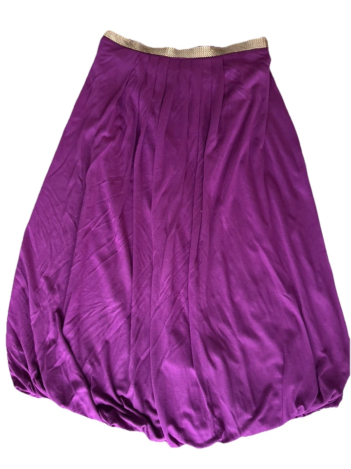 Falda acampanada doble línea morada La Perla lentejuelas acento cintura Foto 1 de 4