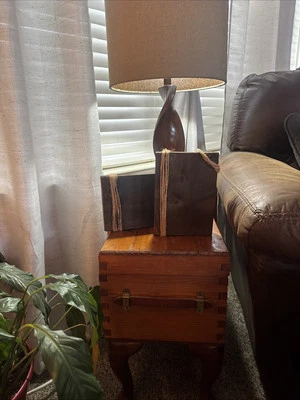 Holds 4x6 Picture Wood W/twine Accent Frame/Hanging or Standing - Set of Two!!  - Image 1 of 3