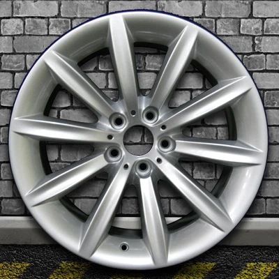Bright Fine Metallic Silver OEM Factory Front Wheel for 2007-08 BMW 750il - 19x9 - Image 1 of 3
