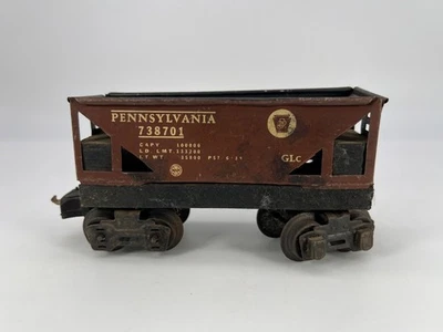 Marx #738701 O Gauge Pennsylvania Hopper Car Fair Condition - Image 1 of 4