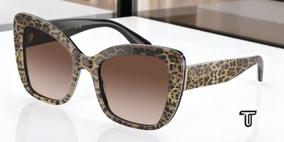 Gafas de sol para mujer Dolce Gabbana DG4348 316313 Leo marrón negro grado marrón oscuro 54 Foto 1 de 4