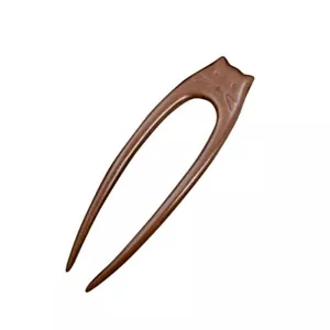 Chinese Style U Shaped Hair Forks Wooden Hanfu Hairpin Women Girls - Picture 1 of 7