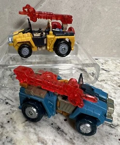 Transformers Energon Omnicron STRONGARM Blue And Yellow 2003 Hasbro Incomplete - Picture 1 of 7