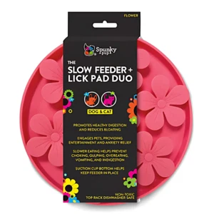 Spunky Pup Alimentatore Lento e Lecca Pad Duo per Cani e Gatti - Foto 1 di 8