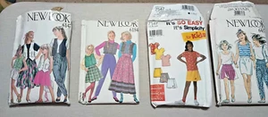 LOT 4 VINTAGE PATTERNS GIRLS 3-12 AGES SIMPLICITY AND NEW LOOK - Picture 1 of 5