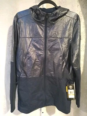 Jaqueta Under Armour Coldgear Storm com capuz resistente à água azul P nova com etiquetas $120 - Imagem 1 de 4