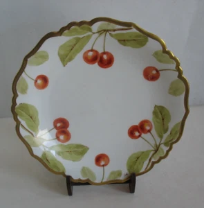 De colección Hdptd Limoges Francia Blakeman & Henderson B & H 9 1/2" Plato CEREZAS - Imagen 1 de 9