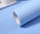 Light Blue Wallpaper Self Adhesive Peel and Stick Waterproof Wallpaper Home G3