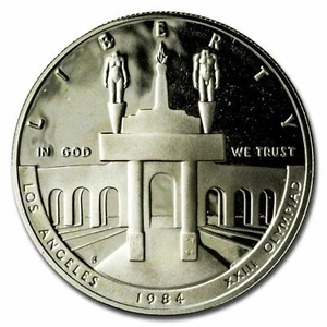1984-S Olympic $1 90% Silver 1 Ounce Round Commemorative Proof Uncirculated - Picture 1 of 2