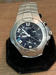 Sector 134 Chronograph Schweizer Uhr Datum blaues Zifferblatt 40 mm 100 Meter. sammlerstück. - Bild 1 von 9