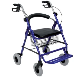 ROLLATOR SEDIA DA TRASPORTOE rOLLETOR IN ALLUMINIO PER ANZIANI DOPPIA FUNZIONE - Imagen 1 de 1