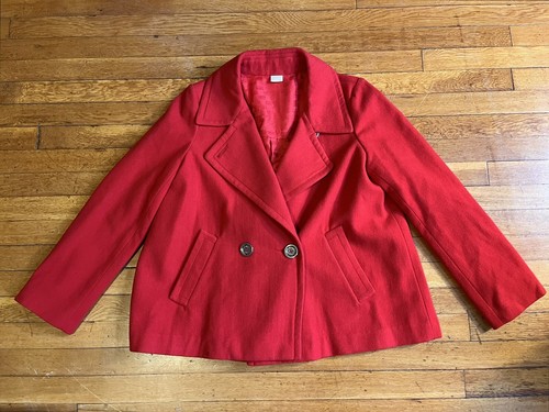 Cappotto Michael Kors donna grande lana rosso