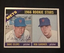 DAVE EILERS 1966 TOPPS ROOKIE SIGNED AUTOGRAPHED CARD #534 HI# NEW YORK METS
