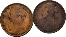 Großbritannien Victoria  1 Penny  2 Stück Münze Britannia Original #TPM185