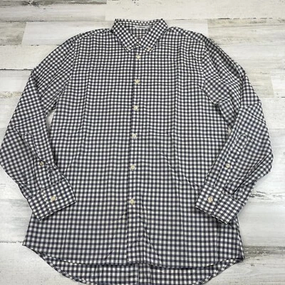 Camisa J. Lindeberg Abotonada Para Hombre Grande Púrpura Gris Cuadros Manga Larga Foto 1 de 4