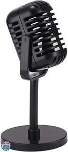 KAYNO Black Retro Microphone Props Model Vintage Microphone Stage Table Decor - Picture 1 of 5