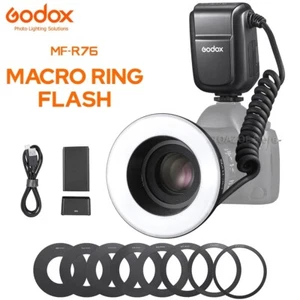 Godox RING72 Macro LED Ring Fill Light 8 Adapter Ring For Canon Nikon Sony DSLR - Picture 1 of 6