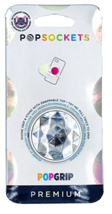 Popsockets Premium Disco Crystal Clear Silver PopSocket Pop Socket PopGrip - Picture 1 of 4