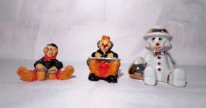 LOTTO DI 3 STATUINE DI CLOWN (PAGLIACCI,BUFFONI) - Foto 1 di 5