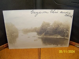 1906 Rowboats Canoes Graters Ford Graterford PA Pennsylvania photo card - Picture 1 of 2