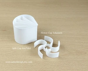 Set: Split Pour Cup 6oz/5Slot + Flower Pouring Cup 5 Channels for Fluid Painting - Picture 1 of 2