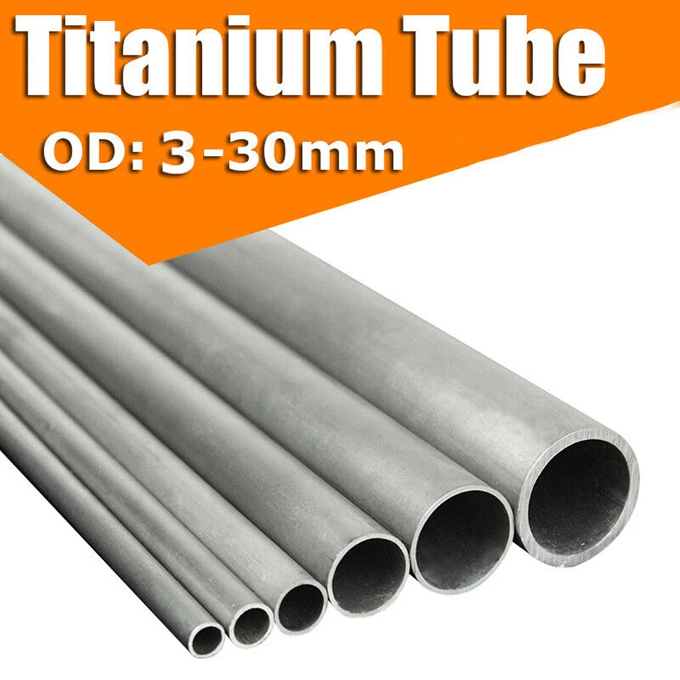 4~30mm OD Gr2 Titanium Tube High Intensity Industrial Ti Pipe 300/400/500mm Long - Image 1 of 4