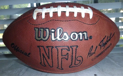 Jacksonville Jaguars Game Used 90's Football Signed By RB James Stewart Cover