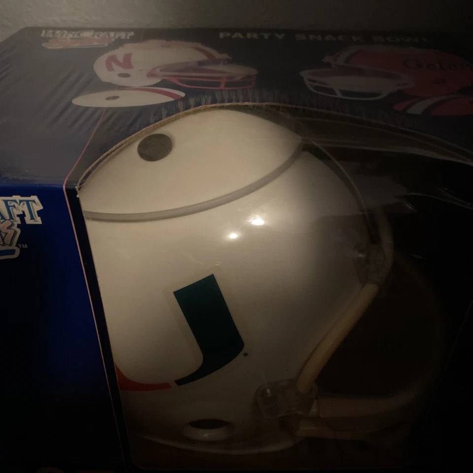 MIAMI HURRICANES FULL SIZE SNACK BOWL HELMET - Image 1 of 2