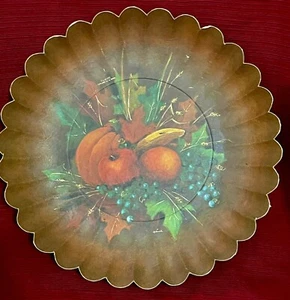 Vintage 1960’s HALLMARK Thanksgiving/ Fall 11” Paper Bowl W. Germany - Picture 1 of 4