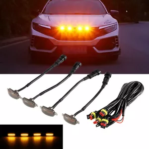 Parrilla LED delantera ámbar con lente de humo 4 piezas para Toyota Sequoia 2001-21 - Imagen 1 de 12