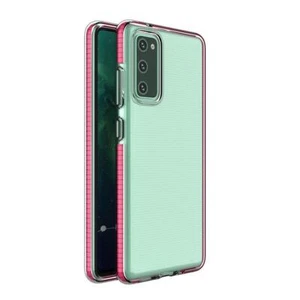 Custodia a molla trasparente per Samsung Galaxy A02s EU rosa scuro - Foto 1 di 4