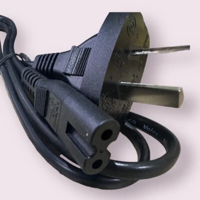 Figure of Eight Fig 8 C7 Plug to New Zealand Australia Power Cord 1.5m - Image 1 of 3