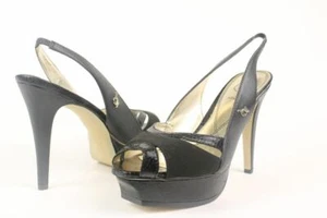 Baby Phat schwarze hochhackige Damen-Slipper Perlina geprägte Fersenriemen ~ 9 M3020 - Bild 1 von 10