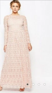 True Decadence Allover Floral Applique Maxi Dress UK Size 10 - Picture 1 of 8