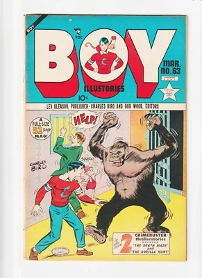 BOY COMICS #63 CRIMEBUSTER GOLDEN AGE LEV GLEASON/ CHARLES BIRO GORILLA HUNT - Image 1 of 2