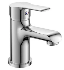 Grifo para Baño Moderno Mezclador Orientable de Latón Cromado Pulido - Imagen 1 de 2