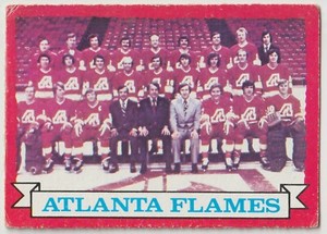 1973-74 OPC Atlanta Flames Team Photo Card #92 Dark Back