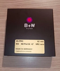 B+W 802 Pro XS-Pro ND 0.6 +2 MRC Nano 62mm Neutral Density Filter NEW - Picture 1 of 3