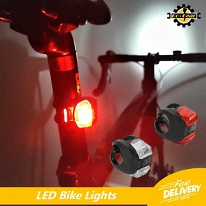 LUCES LED BICICLETA Blanco Frontal + Rojo Trasera Set Impermeable Carretera MTB Ciclos Scooters - Imagen 1 de 9